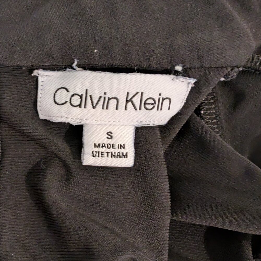 Calvin Klein Black Long Sleeve Keyhole Blouse Size Small - Picture 6 of 6
